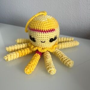 Yellow Crochet Octopus